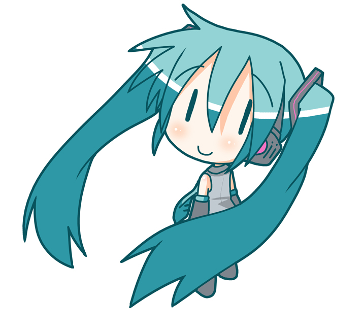 minami (colorful palette), chibi miku, hatsune miku, vocaloid, chibi, solo, twintails, | |