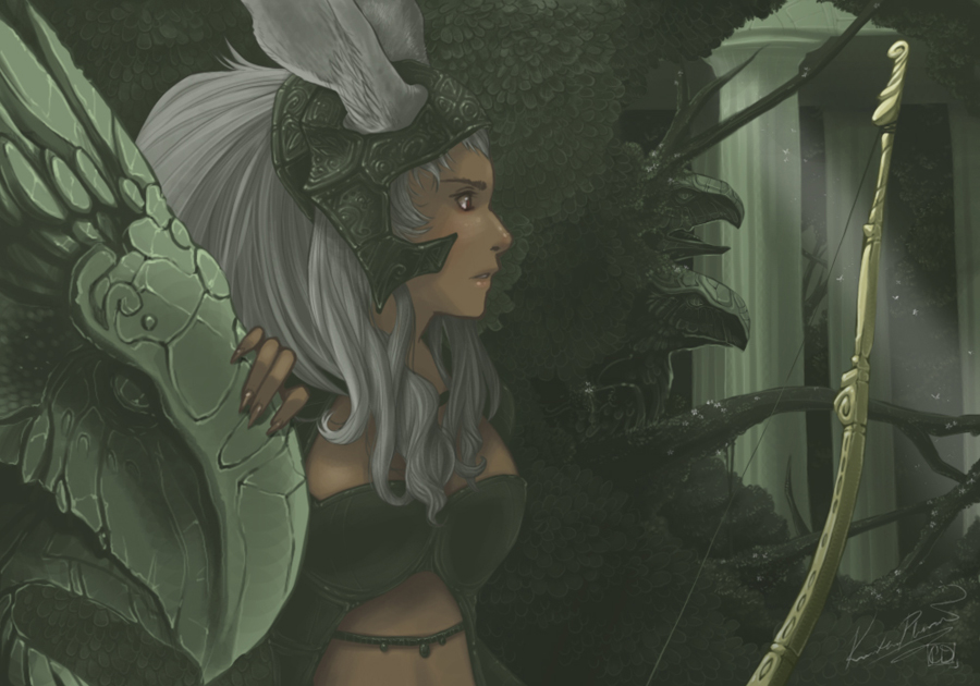 fran (ff12), final fantasy, final fantasy xii, 00s, 1girl, animal ears, armor, bow (weapon), breasts, dark-skinned female, dark skin, female focus, long hair, rabbit ears, solo, viera, weapon, white hair