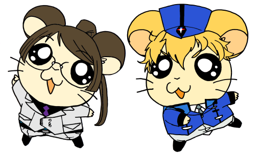 garo (kaku179), maro, billy katagiri, graham aker, gundam, gundam 00, hamtaro (series), bad id, bad pixiv id, :3, :d, animal, animalization, buttons, full body, hamster, long sleeves, looking at viewer, military, military uniform, no humans, open mouth, outstretched arms, parody, simple background, smile, white background