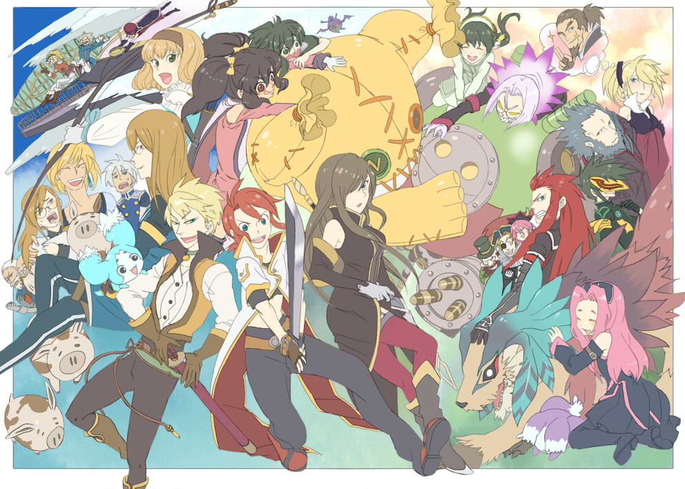 garo (kaku179), maro, anise tatlin, arietta (tales), asch (tales), guy cecil, ion (tales), jade curtiss, luke fon fabre, natalia luzu kimlasca lanvaldear, tear grants, tales of (series), tales of the abyss, artist collaboration, bad id, bad pixiv id, 00s, 6+boys, 6+girls, everyone, multiple boys, multiple girls, trap