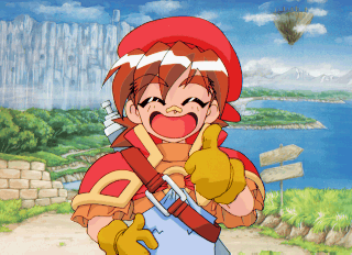 garnet grossular, puchi carat, taito, lowres, gloves, hat, smile, thumbs up
