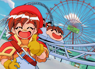 garnet grossular, puchi carat, taito, lowres, ferris wheel, gloves, hat, roller coaster, telescope, thumbs up