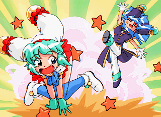 dearl aragonite, pearl aragonite, puchi carat, taito, lowres, brother and sister, explosion, siblings, star (symbol), twins