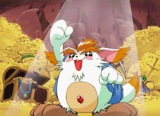 by (puchi carat), puchi carat, taito, lowres, backpack, bag, furry, pickaxe, treasure, treasure chest