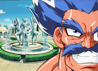 opa (puchi carat), puchi carat, taito, lowres, tagme, 1boy, fountain, statue