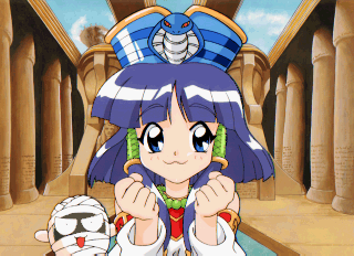 patrako (cleopatra fortune), cleopatra fortune, puchi carat, taito, artist request, lowres, 1girl, :3, mummy