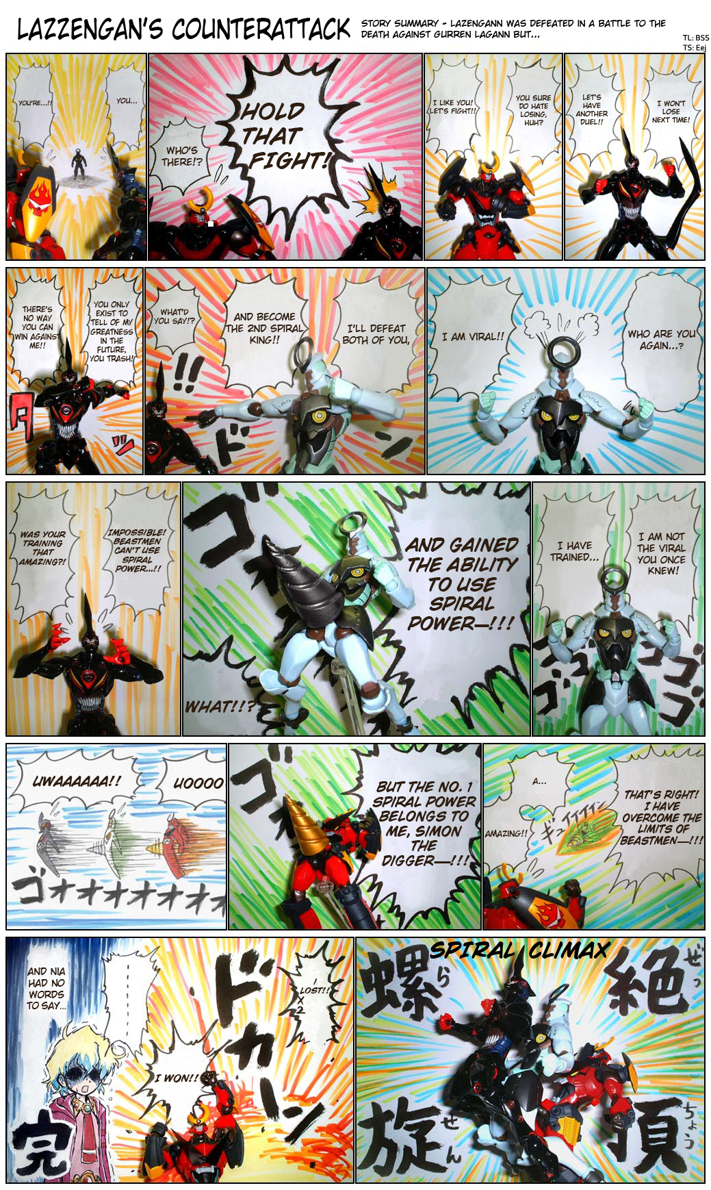 enki (juuni kokuki), nia teppelin, revoltech, tengen toppa gurren lagann, hard-translated, highres, third-party edit, translated, 00s, 1girl, drill, figure, gattai, hand made, mecha, rasengan, robot, what