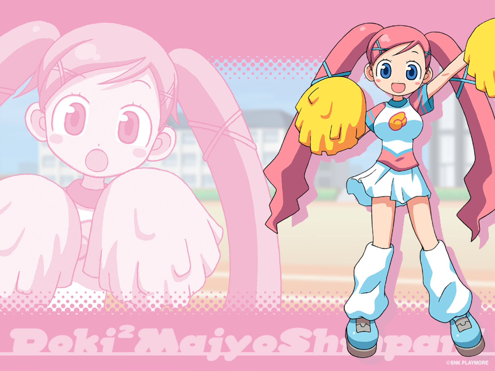akai maho, doki doki majo shinpan, highres, tagme, pom pom (cheerleading)