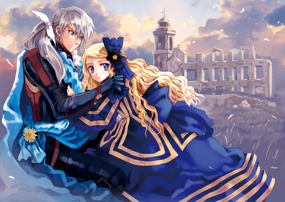 macchatei koeda, original, blonde hair, blue eyes, dress, long hair