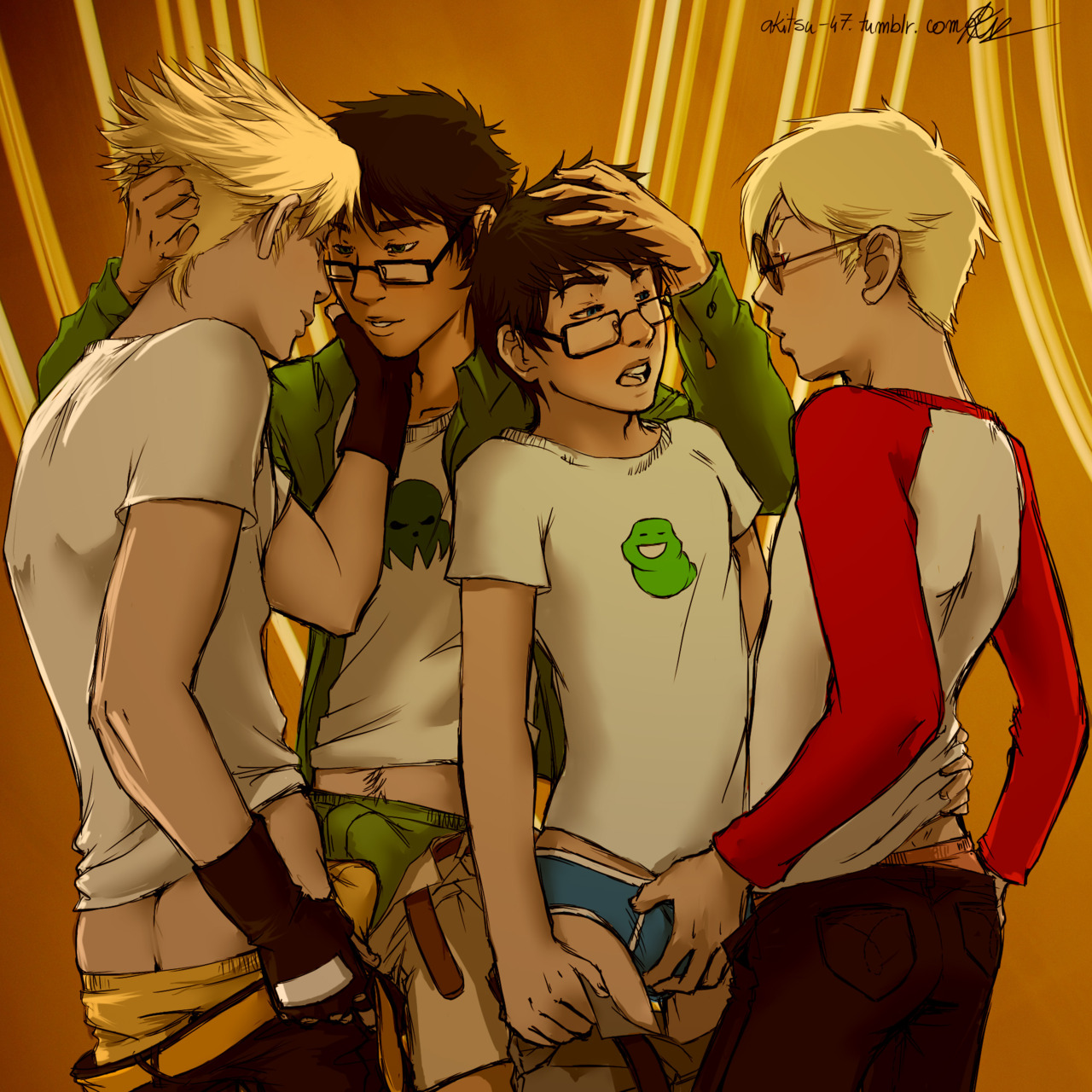 Rule34 – If it exists, there is porn of it / dave strider, dirk strider, jake english, john egbert / 119685