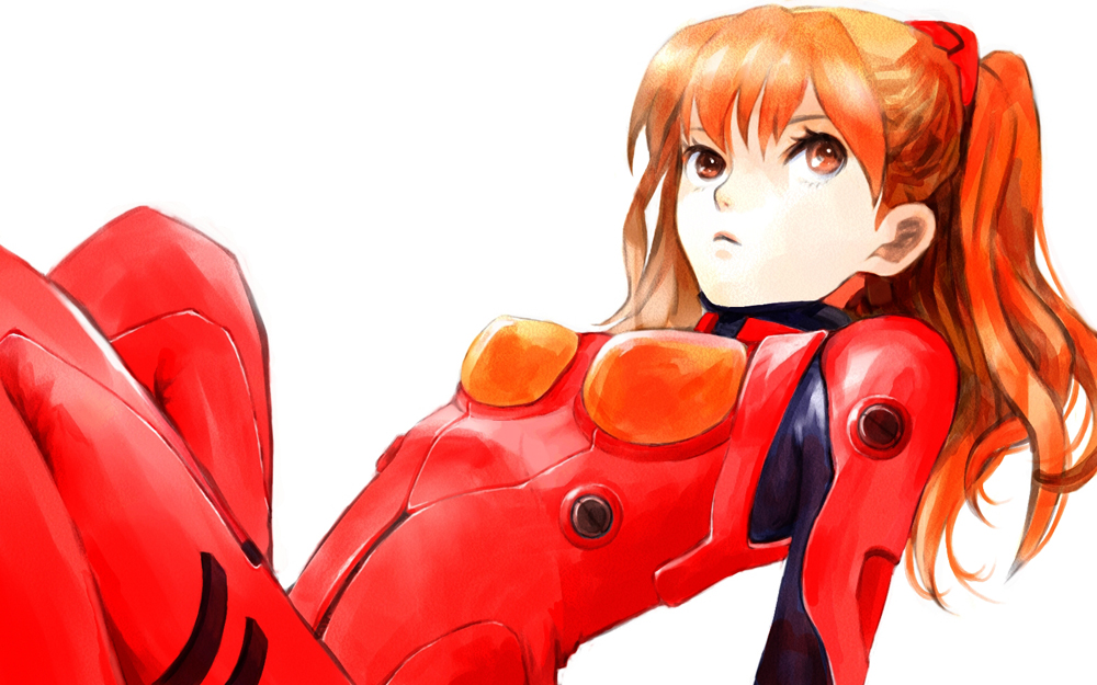 mocchimochi, souryuu asuka langley, neon genesis evangelion, pilot suit, bad id, bad pixiv id, brown eyes, hair ornament, hairclip, long hair, mecha pilot suit, orange hair, plugsuit (evangelion), solo
