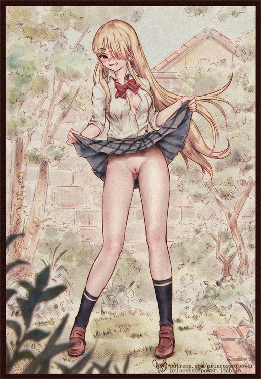 princessofpower, sexyanimes, blonde hair, breasts, legs, long hair, nude, pussy, satsuki tachibana