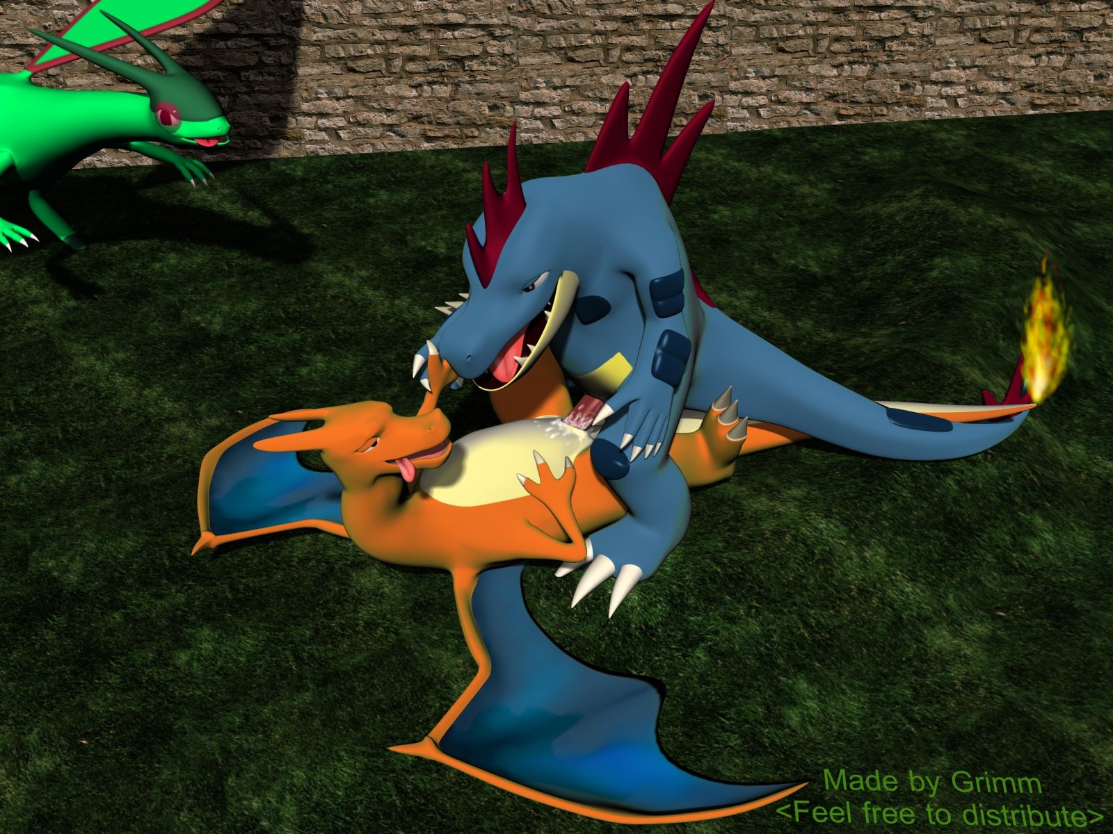 Rule34 – If it exists, there is porn of it / charizard, feraligatr, flygon / 120453