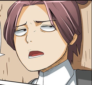 tales of demons and gods, colored skin, du ze, grey hair, manga page, muscular, muscular male, serious, white skin