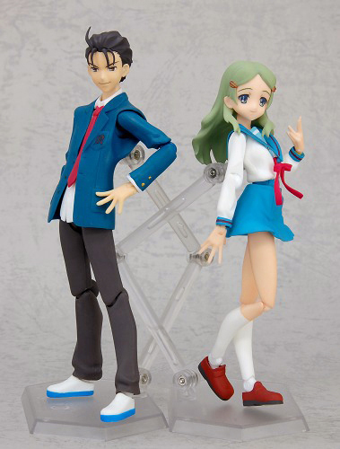 kimidori emiri, taniguchi (suzumiya haruhi), figma, suzumiya haruhi no yuuutsu, lowres, photo (medium), 00s, 1boy, 1girl, figure, figure (medium), school uniform, serafuku