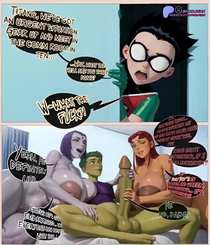 Rule34 – If it exists, there is porn of it / beast boy, dick grayson, honne dell, rachel roth, raven (dc), robin (dc), starfire / 8656982