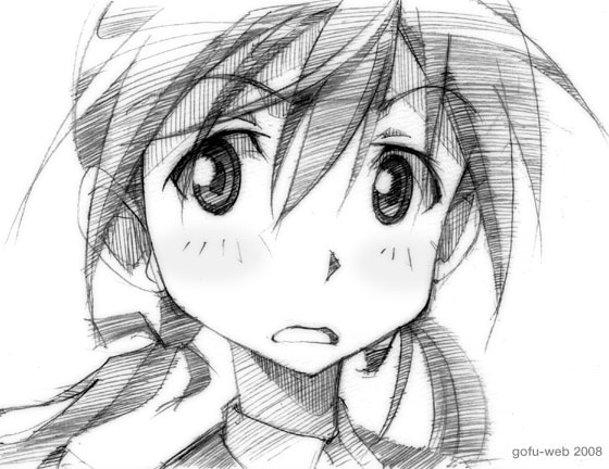 gofu, gertrud barkhorn, strike witches, world witches series, traditional media, 00s, 1girl, female focus, greyscale, monochrome, portrait, sketch, solo, twintails