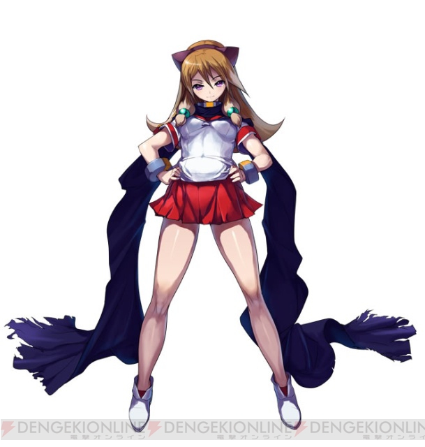 akaga hirotaka, inuwaka akane, aq interactive, arcana heart, arcana heart 2, atlus, examu, official art, 1girl, animal ears, female focus, full body, legs, scarf, school uniform, serafuku, smile, solo, standing, white background