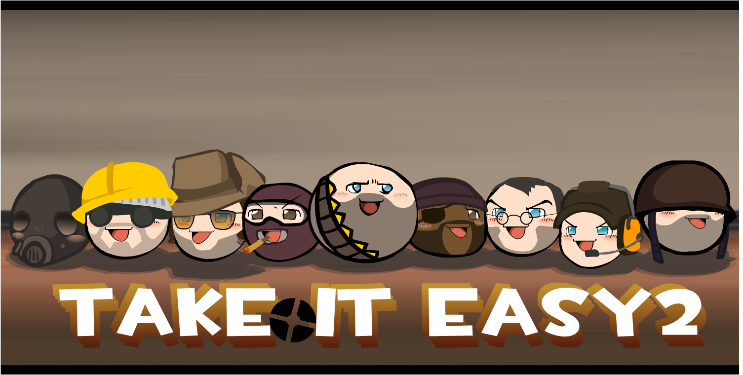 xenon (artist), demoman (tf2), engineer (tf2), heavy (tf2), medic (tf2), pyro (tf2), red demoman (tf2), red engineer (tf2), red heavy (tf2), red medic (tf2), red pyro (tf2), red scout (tf2), red sniper (tf2), red soldier (tf2), red spy (tf2), scout (tf2), sniper (tf2), soldier (tf2), spy (tf2), team fortress 2, balaclava, bald, bandolier, beard, belt, cigarette, covered eyes, everyone, eyepatch, facial hair, gas mask, glasses, goggles, hard hat, hat, headset, helmet, helmet over eyes, mask, no humans, open mouth, parody, sunglasses, yukkuri shiteitte ne
