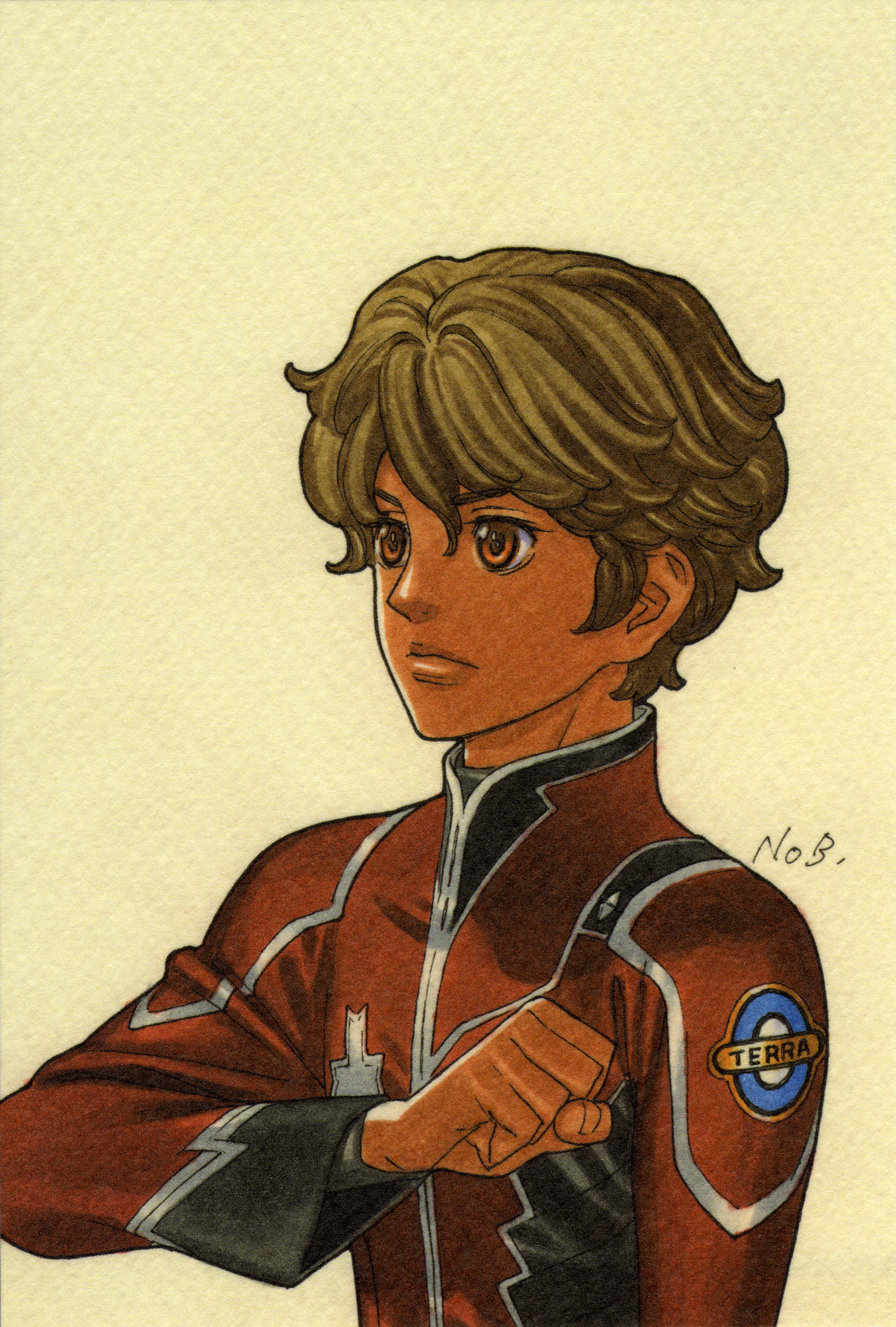 yuuki nobuteru, serge (chrono cross), serge starjon, toward the terra, uniform, absurdres, highres, 1boy, male focus, solo