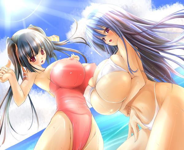 fct, pangya, beach, bikini, breasts, covered erect nipples, curvy, huge breasts, swimsuit