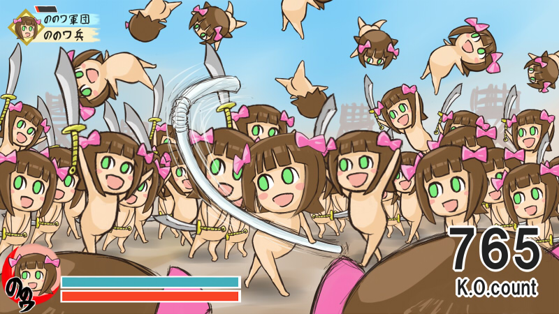 kimu, amami haruka, nonowa, idolmaster, idolmaster (classic), idolmaster 1, sangoku musou 1, shin sangoku musou, 6+girls, drinking straw, multiple girls, parody, qiang, scimitar, sword, weapon, zhou yun