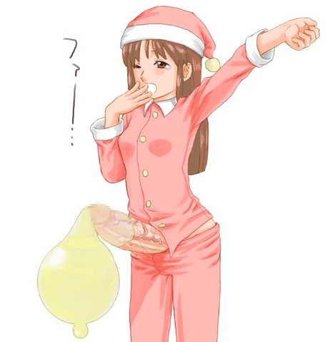 maruchiro, lowres, 1futa, arm up, breasts, brown eyes, brown hair, censored, condom, condom on penis, erection, futanari, large penis, long hair, morning wood, mosaic censoring, mrchamon, one eye closed, penis, resize, simple background, small breasts, solo, standing, stretching, used condom, used condom on penis, veins, veiny penis, waking up, white background, wink, yawning