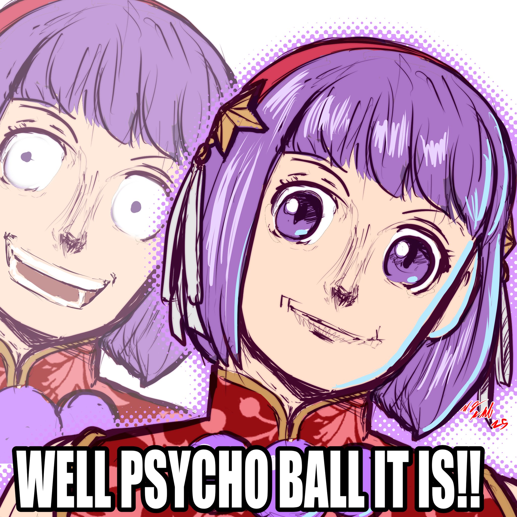 taurence bell, asamiya athena, the king of fighters, 1girl, dress, female focus, hairband, magical girl, pale skin, purple eyes, purple hair, short hair, smile, smiley face, star (symbol)