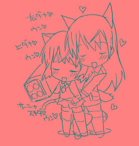 eila ilmatar juutilainen, sanya v. litvyak, strike witches, world witches series, lowres, translated, 00s, 2girls, chibi, greyscale, monochrome, multiple girls, rocket launcher, weapon