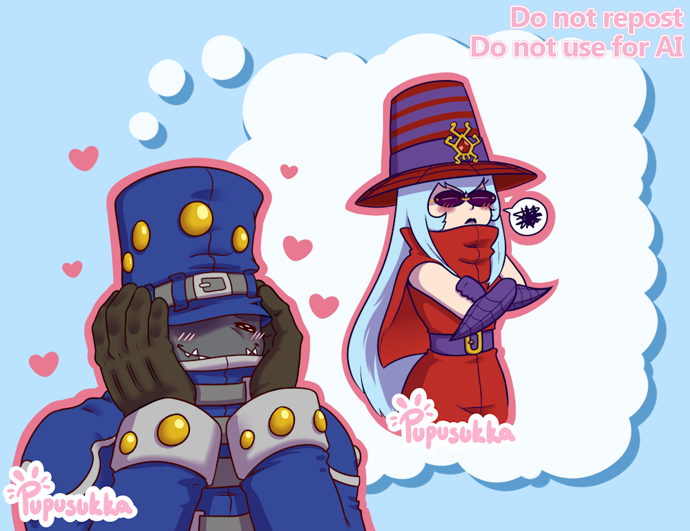archnemon, mummymon, digimon, digimon adventure 02, belt, blue hair, digimon (creature), glasses, hat, long hair, pupusukka, spoken squiggle, squiggle