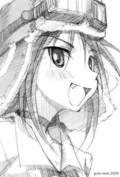 gofu, francesca lucchini, strike witches, world witches series, traditional media, 00s, 1girl, female focus, greyscale, monochrome, portrait, sketch, solo