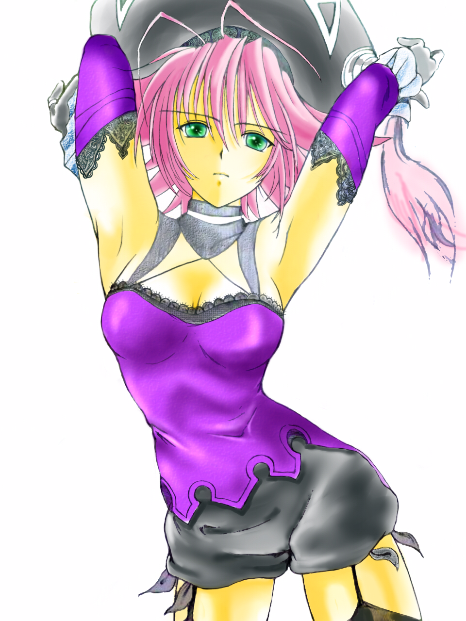 kiri no shinjin, shino (.hack//), shino (.hack//g.u.), .hack//, .hack//g.u., .hack//games, bandai, cyber connect 2, bad id, bad pixiv id, highres, 00s, 1girl, female focus, solo, thighhighs