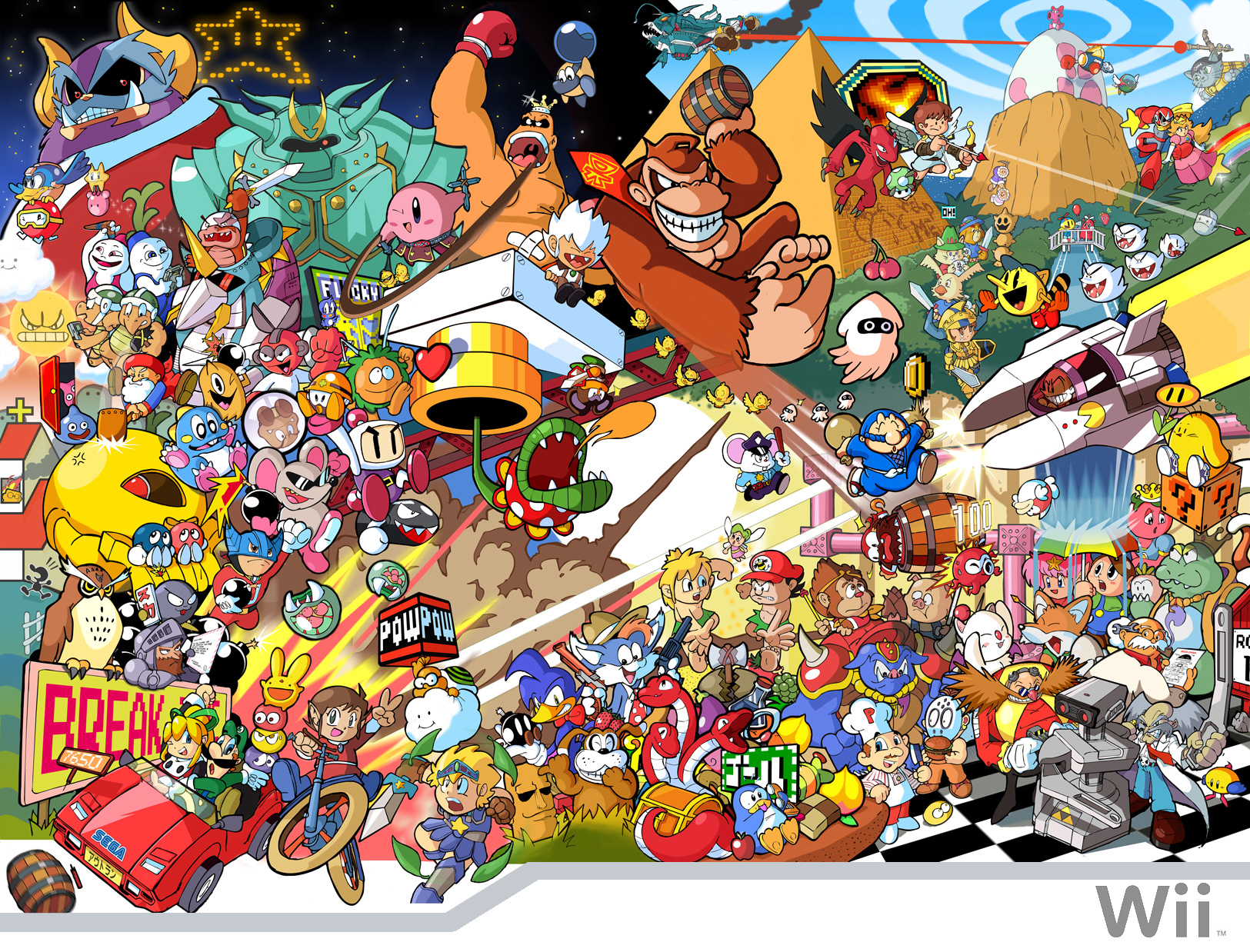 bin (user mtsh7744), dk, hipopo, manuel guzman (lolo), puyo (puyotopia), rob, alex kidd (character), angry sun, arthur, astaroth (makaimura), beat (mega man), bin (dynamite dux), birdo, blooper (mario), bob-omb, bob (bubble bobble), boo (mario), bub, bullet bill, carbuncle (puyopuyo), cheep cheep, chocobo, clyde (pac-man), cut man, diskun, dog (duck hunt), donkey kong, dr. eggman, dr. wily (mega man), ebisumaru, family computer robot, flicky (character), ganon, ganondorf, gilgamesh (druaga), goemon, goomba, hammer bro, ice climbers, jack (bomb jack), kid dracula, king fossil, king hippo, kirby, koopa, koopalings, lakitu, lala, luigi, mappy (character), mega man (character), met (mega man), metroid (creature), metroid larva, moogle, morton koopa jr., mouser, mr. game & watch, nana (ice climber), ninja (final fantasy), octorok, opa-opa, pac-man, peter pepper, piranha plant, pit (kid icarus), pokey (mario), pooka (dig dug), popo (ice climber), princess peach, princess tomato, proto man, puyo (puyopuyo), red arremer, rick, rick (splatterhouse), rick taylor, roll (mega man), simon belmont, sir arthur (makaimura), slime (dragon quest), son son, sonic the hedgehog, super star, super star (mario), takahashi meijin, ton ton, tryclyde, twinbee (character), vic viper, wart (mario), white bomberman, willy, wonder boy (character), yellow devil (mega man), alex kidd, aztec adventure, bomb jack, bomberman, bubble bobble, burgertime, capcom, castlevania (1986), castlevania (series), darius (series), dig dug, donkey kong (series), dragon quest, druaga no tou, duck hunt, dynamite dux, enix, fantasy zone, ferrari, final fantasy, final fantasy ii, game & watch, ganbare goemon, gradius, hudson, ice climber, kid dracula (game), kid icarus, kid icarus (nes), kirby (series), konami, liquid kids, madou monogatari, makaimura, mappy, mario (series), mega man (classic), mega man (series), mega man 1, metroid, namco, nes, nintendo, out run, pac-man (game), parodius, princess tomato in salad kingdom, psycho fox, punch-out!!, puyopuyo, puzzle bobble, sega, sonic (series), splatterhouse, square enix, super mario bros. 1, super mario bros. 2, super mario bros. 3, taito, takahashi meijin no bouken jima, the legend of zelda, the legend of zelda: link's awakening, the legend of zelda (nes), toaplan, twinbee, vic tokai, virtual console, wonder boy, wonder boy (game), yoshi's cookie, annotation request, highres, partially annotated, 1up, 6+boys, 6+girls, ? block, absolutely everyone, alloy lantern, armor, arrow (projectile), axe, baby animal, barrel, bicycle, bird, bomb, boomerang, bow (weapon), bracer, bubble, burger, car, chack'n (chack'n pop), chack'n pop, cherry, chick, cloud, coin, cookie, cosplay, crossover, crown, day, dog, egg, eggerland, everyone, explosive, fairy, famicom, ferrari testarossa, fire flower, flicky (series), food, fruit, game boy, game boy (original), game console, gameplay mechanics, ghost, hachisuke, handheld game console, heart, holding, holding sword, holding weapon, hydra, kiwi (bird), lakitu's cloud, lala (eggerland), lolo (eggerland), long sleeves, meka dragon, moai, motor vehicle, multiple boys, multiple crossover, multiple girls, mushroom, nes zapper, nick (snow bros.), night, ninja, one-eyed, outdoors, owl, pc-genjin, pc-genjin (character), penta (konami), police, pow block, pyramid (structure), rainbow, rit (rod land), robot, rockin' cats, rod land, simon belmont (cosplay), sky, slime (creature), slime (substance), snow bros., snowman, spacecraft, sun, super nintendo, sword, the newzealand story, tiki (the newzealand story), tom (snow bros.), treasure chest, triforce, warp pipe, weapon, wii, windfish's egg, yume penguin monogatari, | |