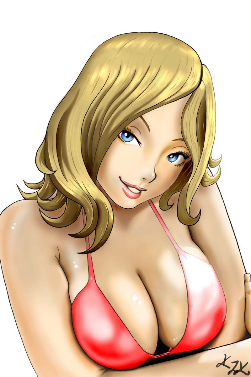 katzueki, milly ashford, code geass, highres, bikini, blonde hair, blue eyes, breasts, swimsuit