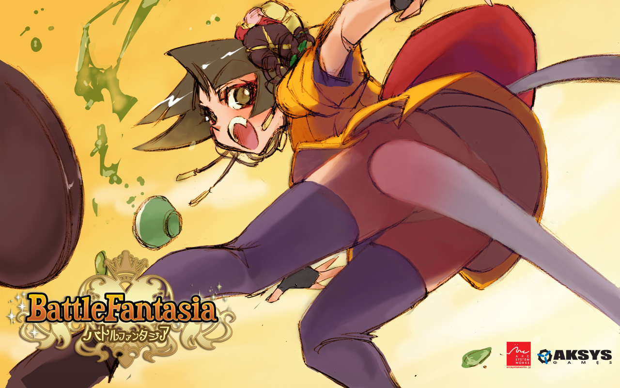 iwasaki emiko, coyori, arc system works, battle fantasia, cat tail, panties, tail, tray, underwear, waitress