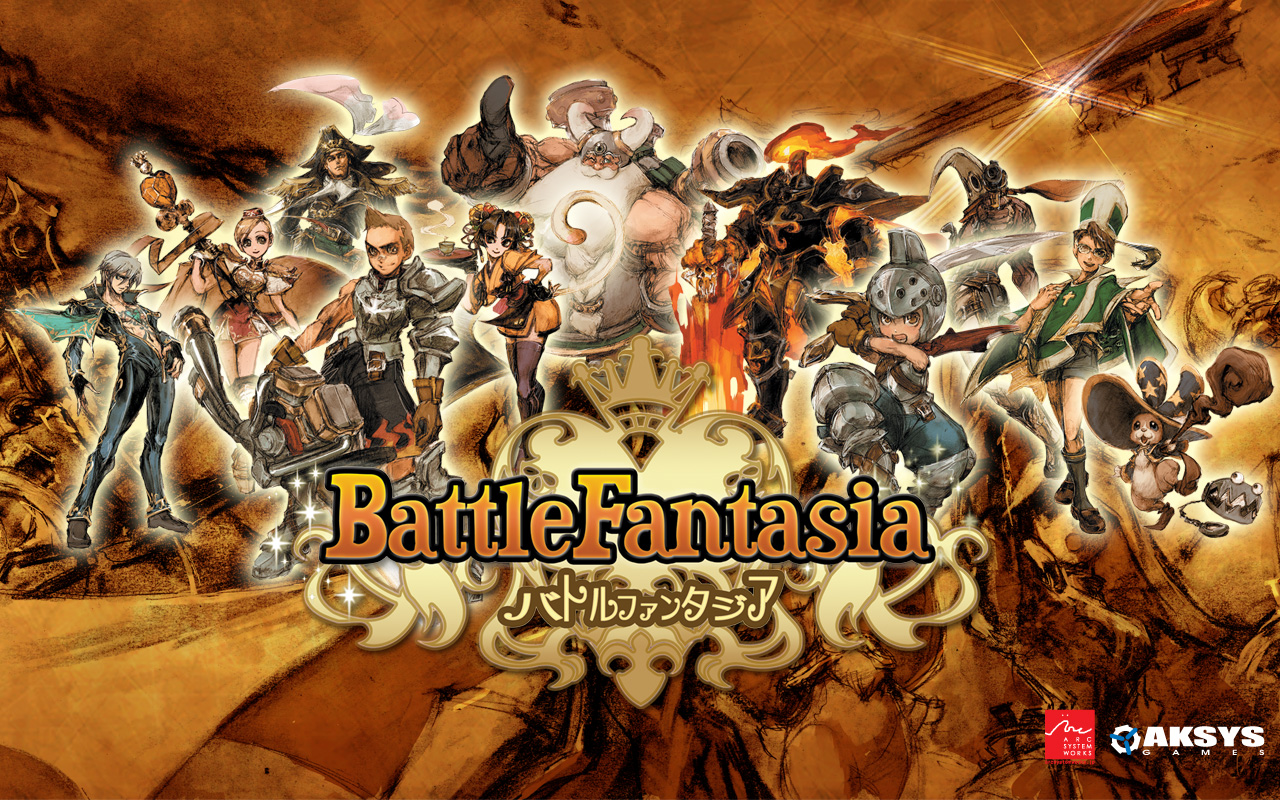 iwasaki emiko, ashley loveless, cedric ward, coyori, deathbringer (battle fantasia), donvalve du don, face (battle fantasia), fighter, freed velez, marco van de land, olivia von roselia, urs van de land, watson livingston, arc system works, battle fantasia, bear trap, princess, waitress, warrior, wizard