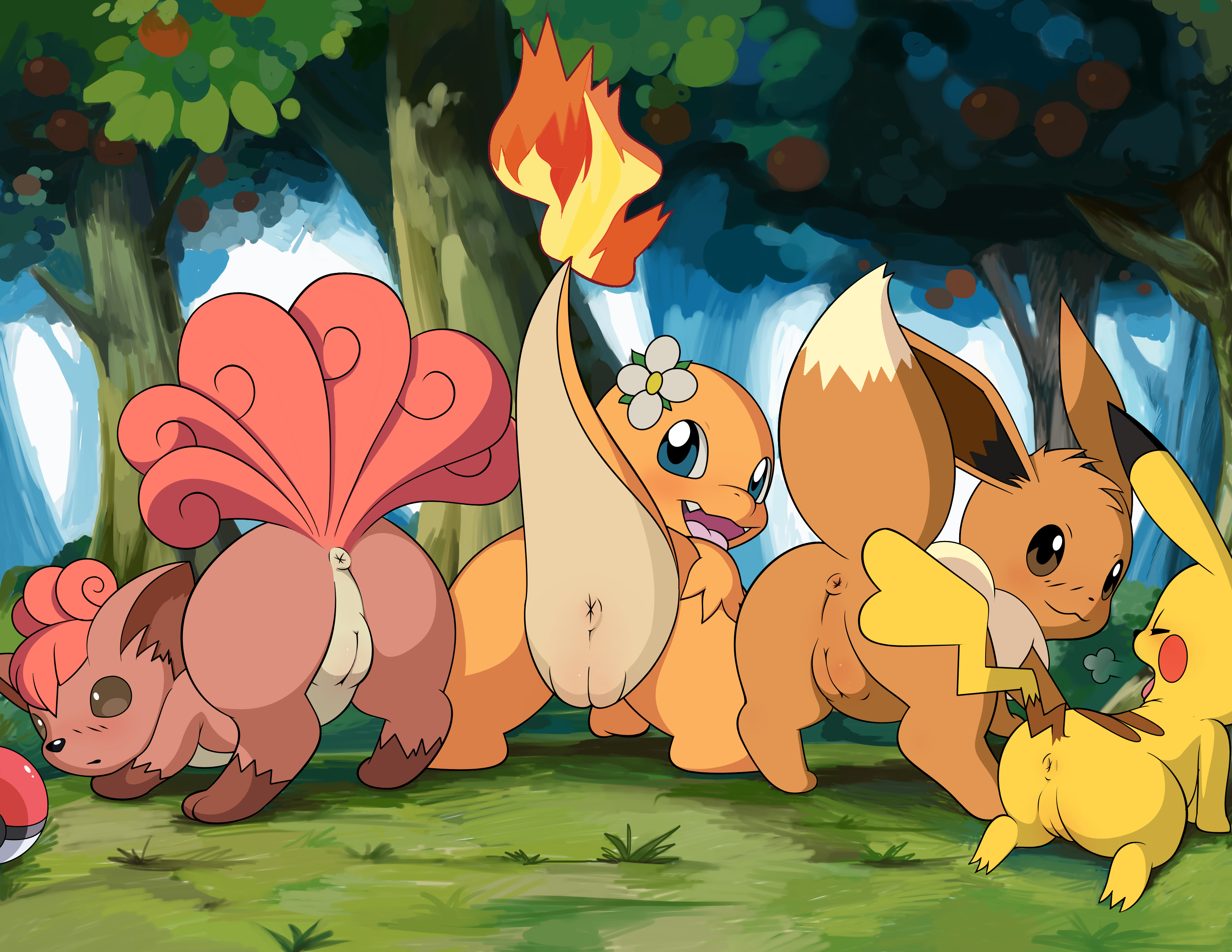 Rule34 – If it exists, there is porn of it / tricksta, charmander, eevee, pikachu, vulpix / 124682