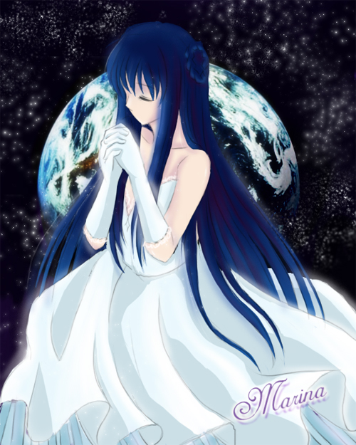 w rong, marina ismail, gundam, gundam 00, 00s, 1girl, closed eyes, dress, female focus, gloves, solo