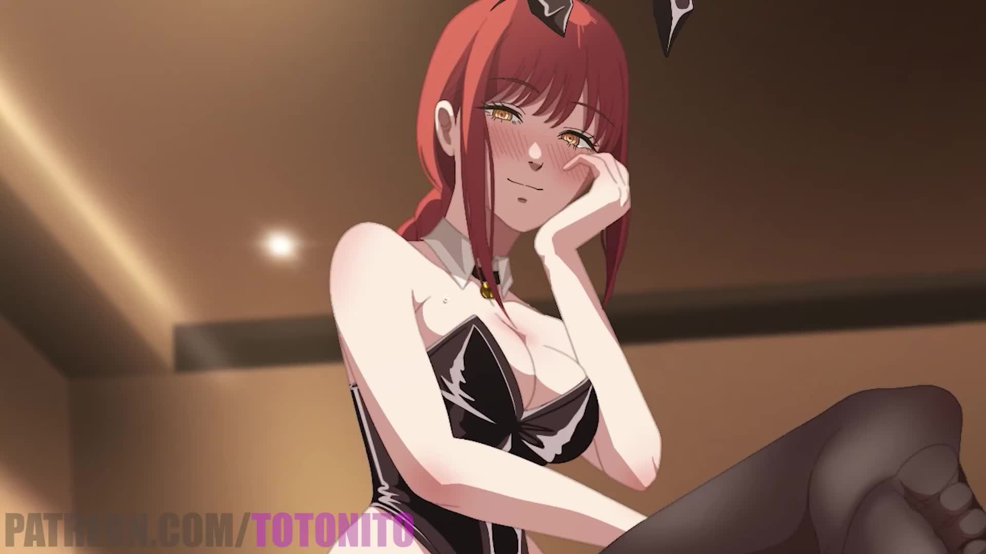 opennsfwsp, pixiewillow, rubyredva, totonito, twinkleparkvo, denji (chainsaw man), makima (chainsaw man), power (chainsaw man), chainsaw man, animated, audible speech, sound, tagme, video, 1boy, 2girls, ahegao, all fours, animal ears, artist name, ass, bare shoulders, black leotard, black thighhighs, blonde hair, blush, boy on top, braid, braided ponytail, breast sucking, breasts, closed eyes, clothes pull, clothing aside, crossed legs, eye contact, fake animal ears, fake tail, femdom, french kiss, from behind, from below, from side, full body, functionally nude, girl on top, grabbing another's breast, groping, half-closed eyes, hand on own face, hetero, huge ass, humiliation, kiss, knee up, large breasts, leotard, leotard aside, leotard pull, long hair, looking at another, looking at viewer, looking down, medium breasts, multiple girls, multiple views, naughty face, nipples, no bra, no panties, open mouth, penis, playboy bunny, profile, pussy, rabbit ears, rabbit tail, red hair, red leotard, rolling eyes, sex, sitting, sitting on person, smile, smug, standing, standing sex, strapless, strapless leotard, tail, thighhighs, tongue, tongue out, uncensored, vaginal, watermark, yellow eyes