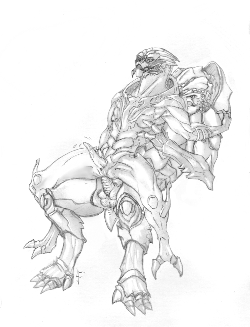 Rule34 – If it exists, there is porn of it / garrus vakarian, krogan, turian, urdnot grunt / 125293