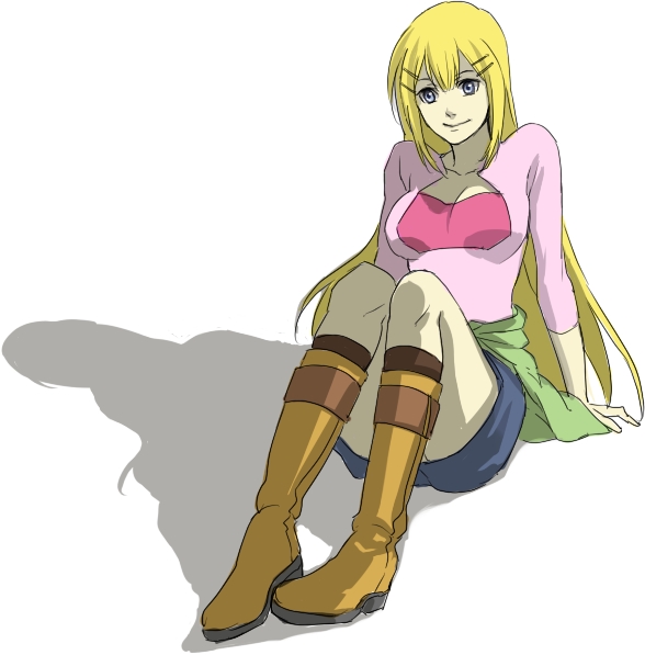 sakatsuki, louise halevy, gundam, gundam 00, bad id, bad pixiv id, 00s, blonde hair, blue eyes, boots, hair ornament, hairclip, hairpin, skirt, solo, sweater