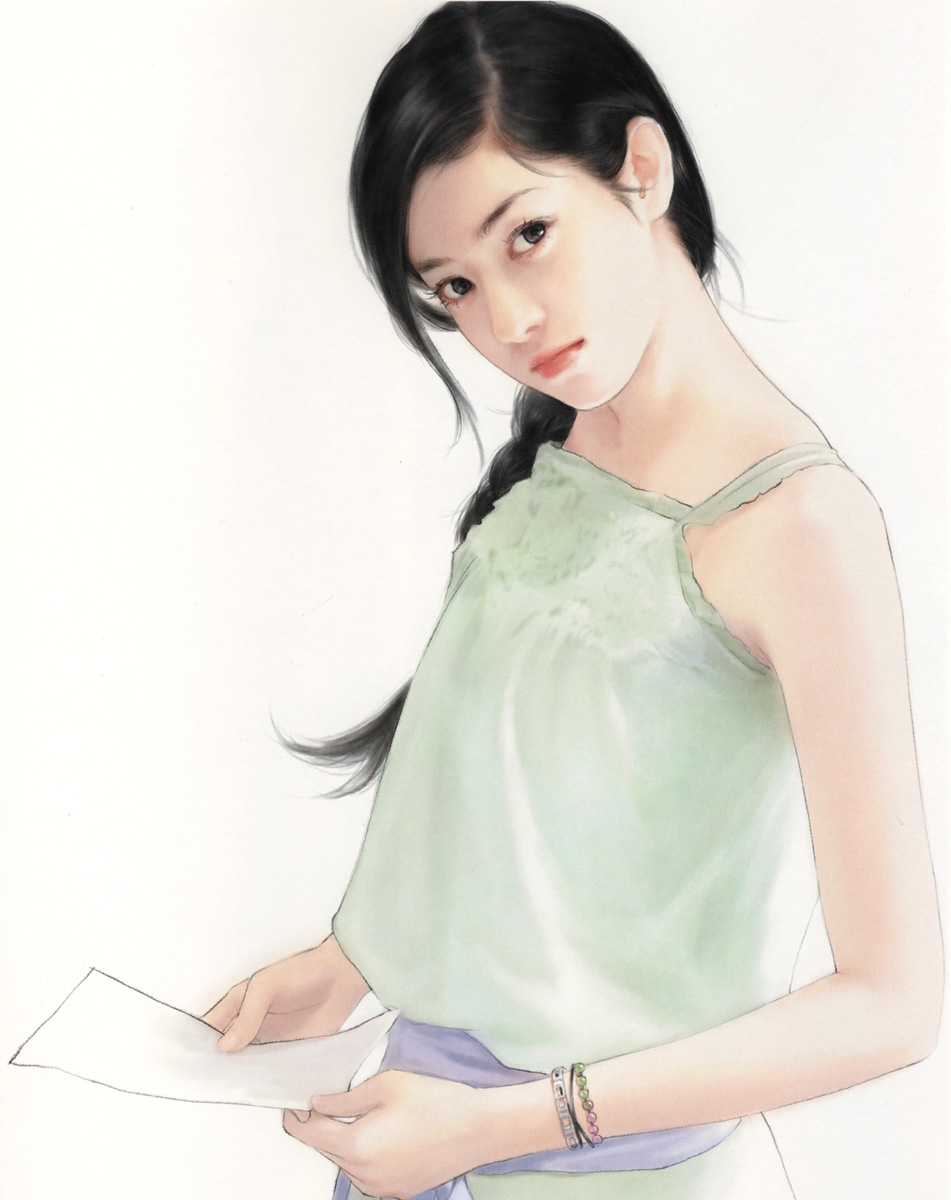 chen shu fen, highres, black eyes, black hair, braid, long hair, realistic, solo