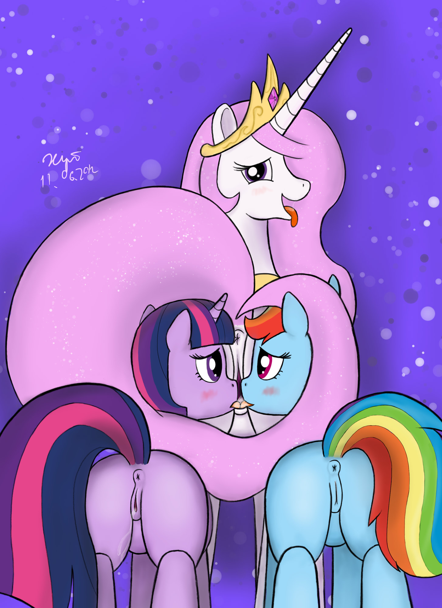 Rule34 – If it exists, there is porn of it / xyi, princess celestia, rainbow dash (mlp), twilight sparkle (mlp) / 125393