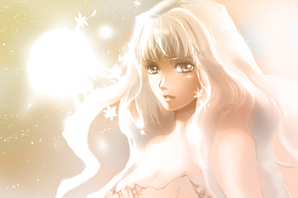 koma kiri aoko, sheryl nome, macross, macross frontier, light, bad id, bad pixiv id, 00s, aokoma, blonde hair, flower, long hair, solo