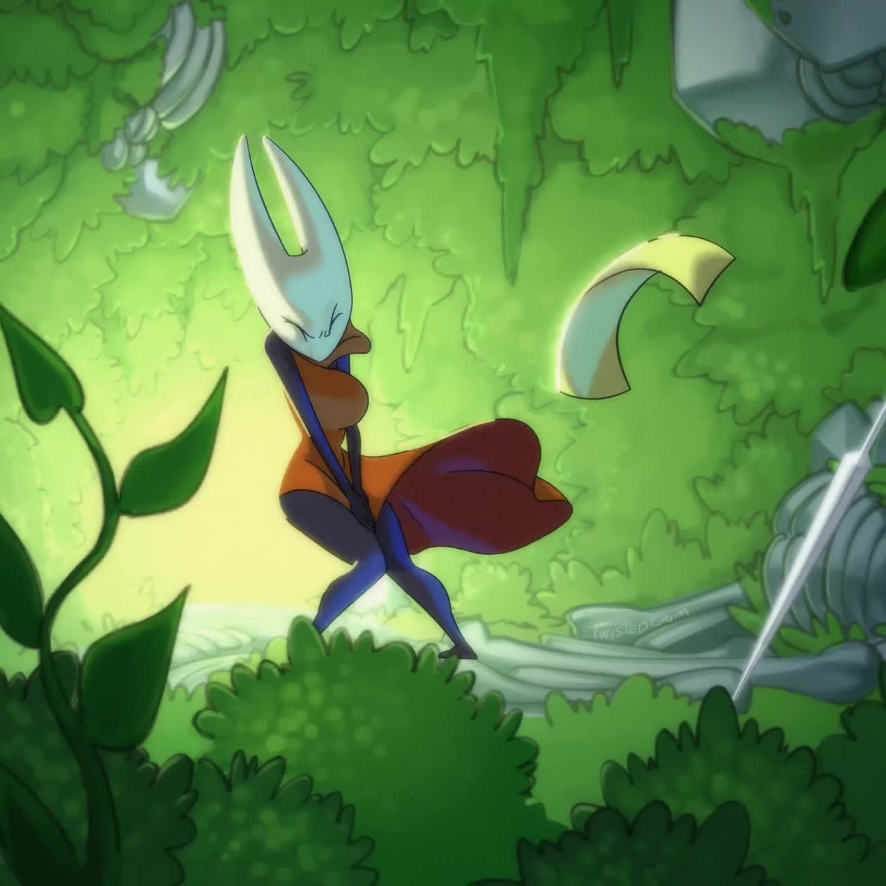 Rule34 – If it exists, there is porn of it / twistedgrim, hornet (hollow knight), protagonist (hollow knight) / 8658002