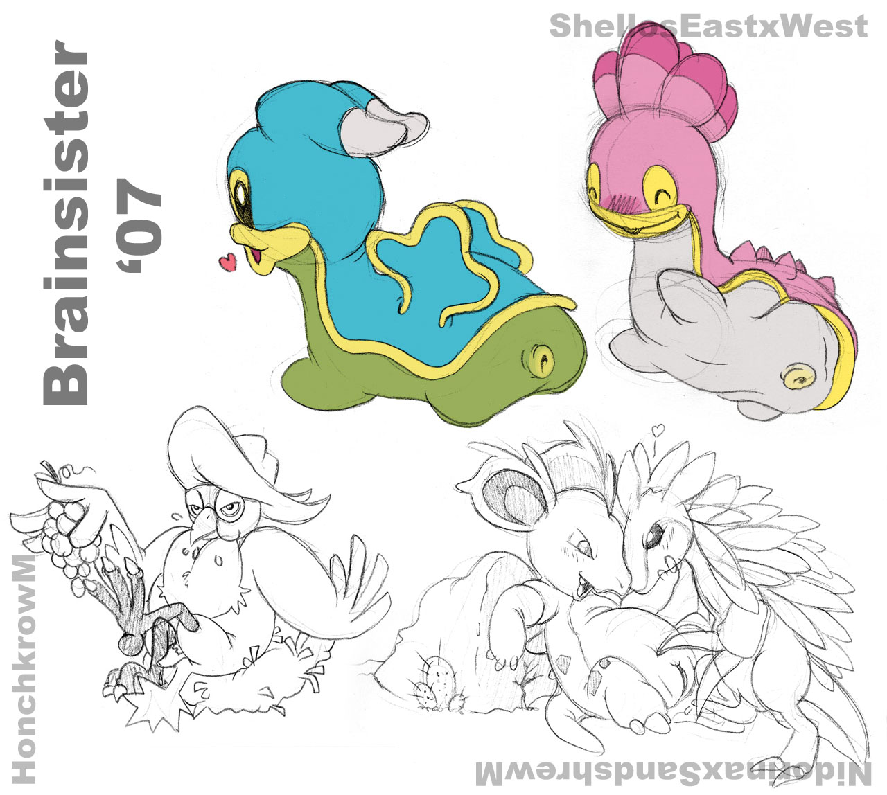 Rule34 – If it exists, there is porn of it / brainsister, honchkrow, nidorina, sandshrew, shellos / 126545