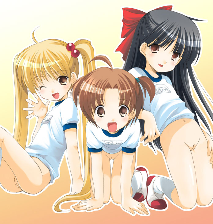 tagme, all fours, bottomless, gym uniform, loli, pussy, uncensored