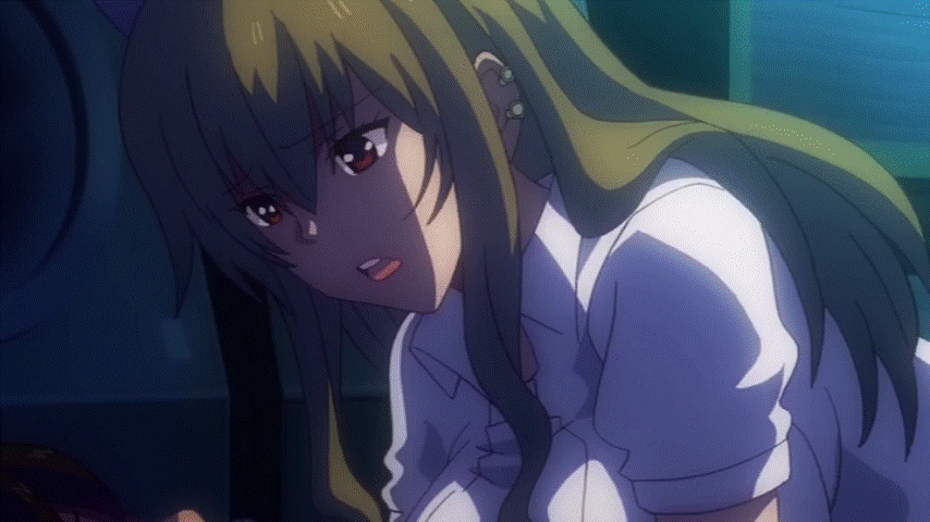 yamaguchi (sakusei byoutou), sakusei byoutou, 1boy, 1girl, blonde hair, breasts, clothed sex, ear piercing, girl on top, hat, huge breasts, indoors, night, nurse, nurse cap, piercing