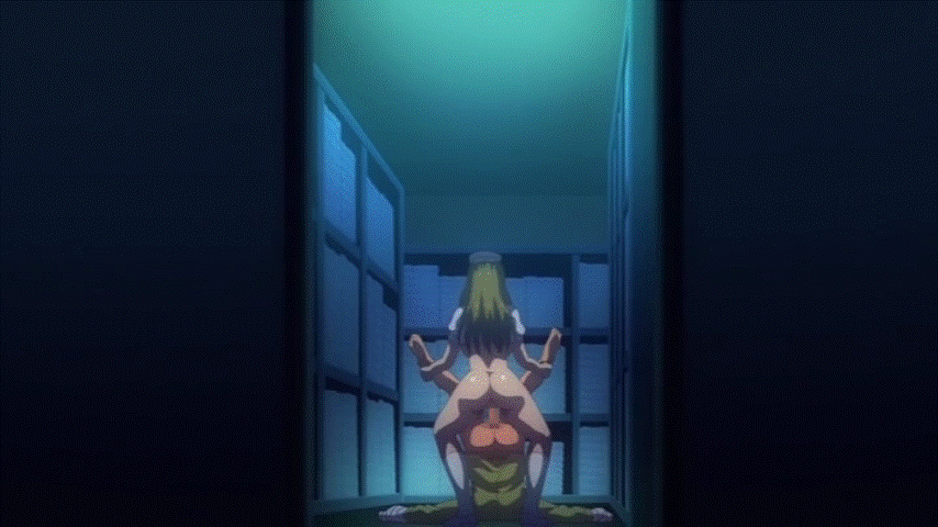 yamaguchi (sakusei byoutou), sakusei byoutou, 1boy, 1girl, amazon position, ass, blonde hair, clothed sex, girl on top, hat, indoors, night, nurse, nurse cap