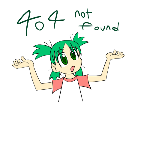 koiwai yotsuba, 4chan, yotsubato!, lowres, 1girl, 404, english text, female focus, green eyes, green hair, http status code, matching hair/eyes, multicolored shirt, open mouth, quad tails, raglan sleeves, shirt, shrugging, simple background, solo, t-shirt, text focus, white background